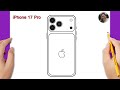 How To Draw An IPhone 17 Pro Easy Step By Step Drawing 
