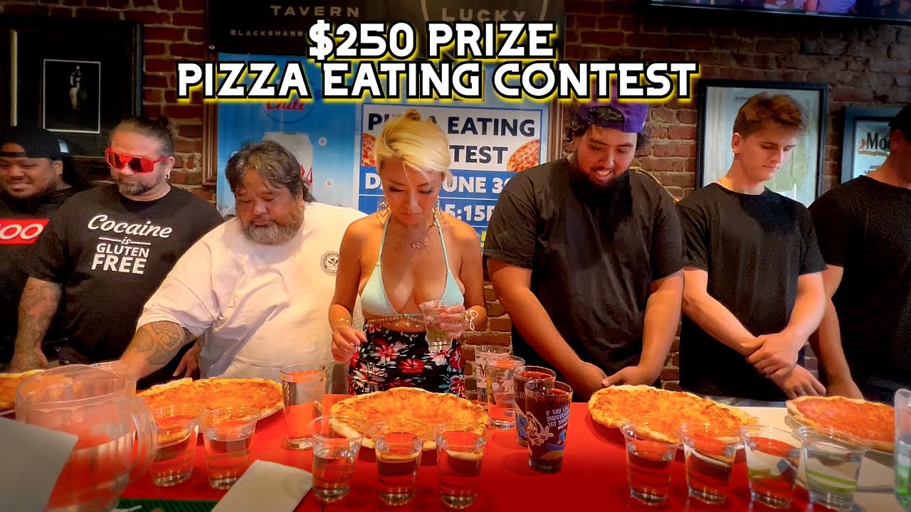$250 CASH PRIZE PIZZA EATING CONTEST at Black Shamrock Tavern in ...