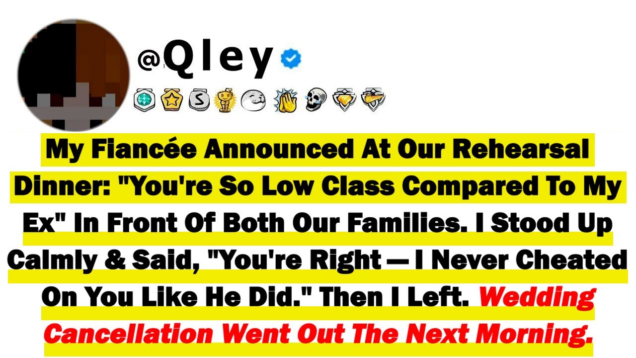 My Fiancée Announced At Our Rehearsal Dinner 