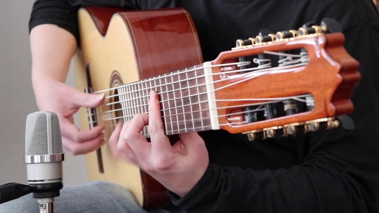 Neumann TLM 102 on 8-String Classical Guitar - 