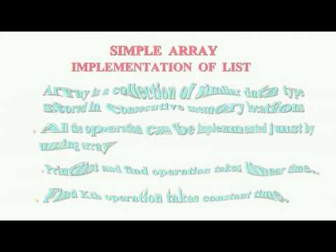 LECTURE 4 SIMPLE ARRAY IMPLEMENTATION OF LIST