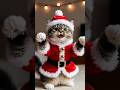 أجمل رقصة كريسماس من قط صغير ببدلة سانتا! 🐾🎄❤️ #explore #cat #ai#cute#funny#catshorts #viral #shorts