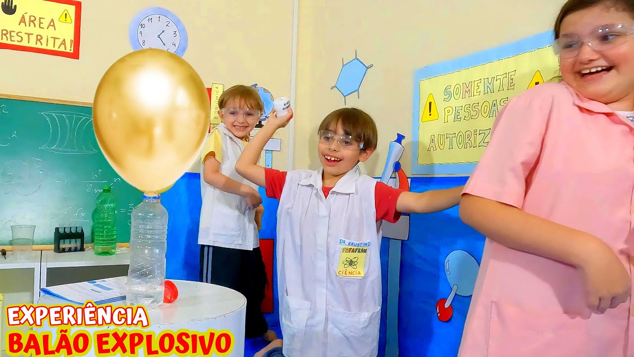 Crianças Cientistas- 💣 BALÃO EXPLOSIVO ‼️- Laboratório de ciências - LAB42 da Estrela - Fafafran