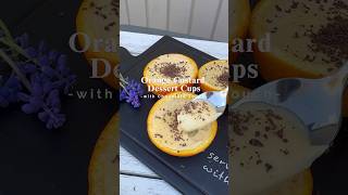 Orange Custard Dessert Cups with Chocolate Touch