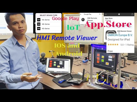 NB Web Interface IoT HMI Remote Viewer Omron Supports HMI NS, NB and NA series App.IOS or Android