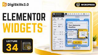 Page Builder: Flex Container & Widget Settings | WordPress | Lec 34 | DigiSkills 3.0