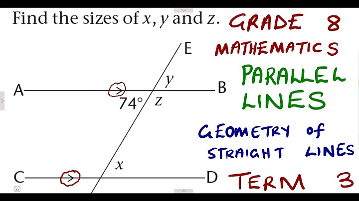 Mathematics Grade 8 Geometry Of Straight Lines Parallel Lines Term 3@mathszoneafricanmotives