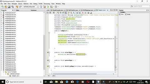 NetBeans IDE 6.5.1 MOBILEAPPLICATION PROJECT SAMPLE1 MIDlet LIVE ON 16/09/2019