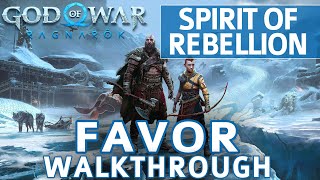 God of War Ragnarok - Spirit of Rebellion Favor Walkthrough (Rebel Leader Trophy Guide)