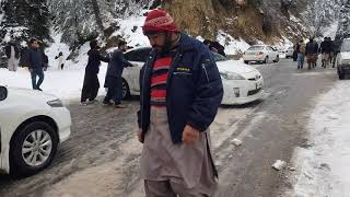 Car Slip in snow Murree Nathida Gali Snowfall | 8 Jan 2021