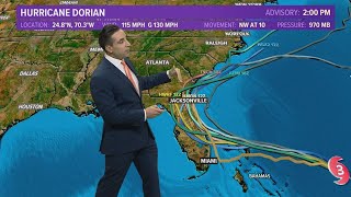 Hurricane Dorian Update: Labor Day weekend forecast track as it nears Florida