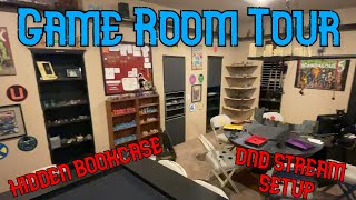 Game Room Tour 2023 | Hidden Bookcase | D&D Stream Table | Man Cave