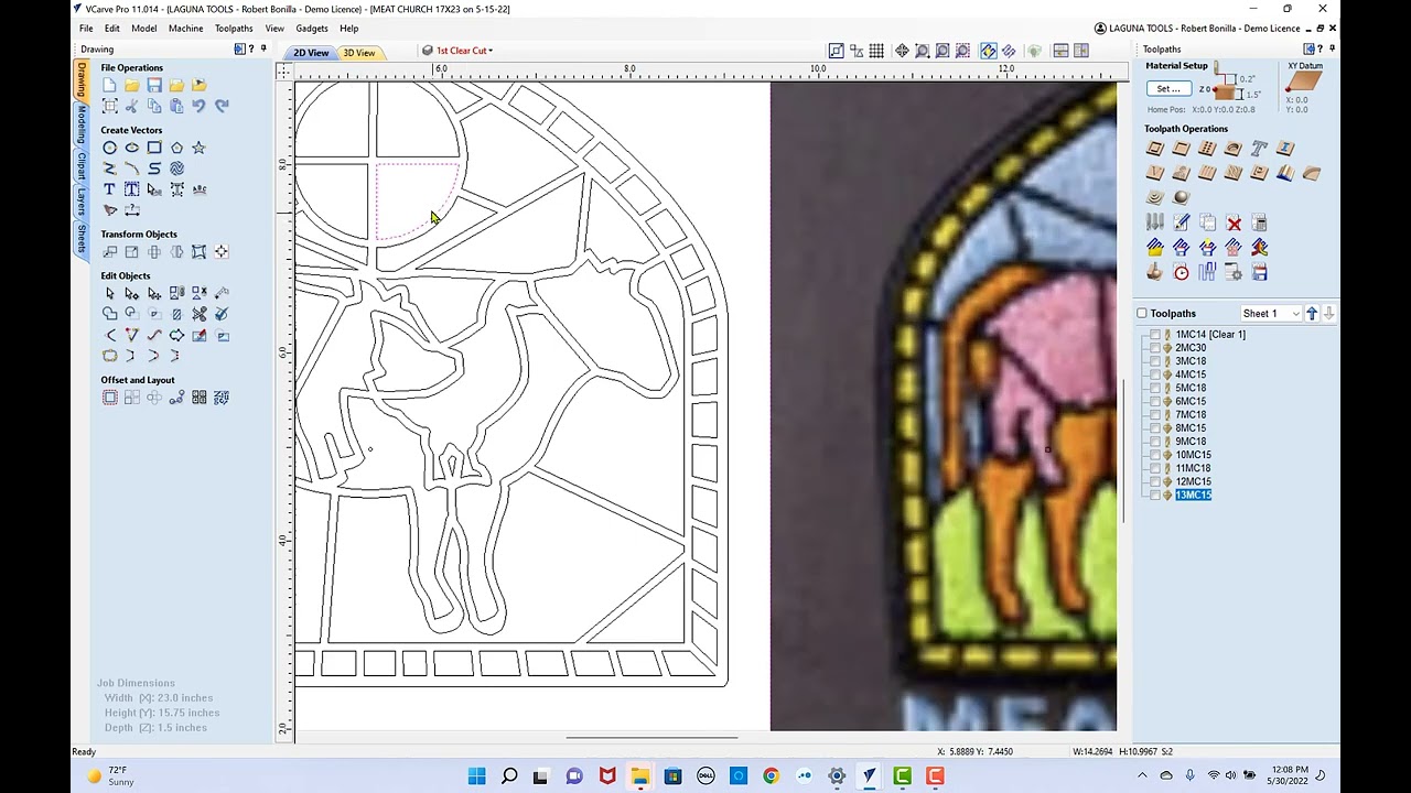 Overlapping and Node Editing instructional Video for Vectric V-Carve Pro