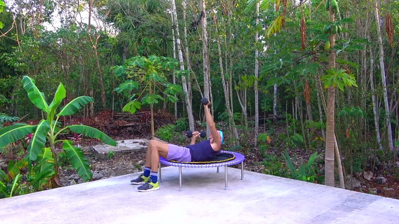 30 Minutes Weights Then Bounce Using 6KG (13LBS) Dumbbells & Bellicon Rebounder. May 2025 120BPM