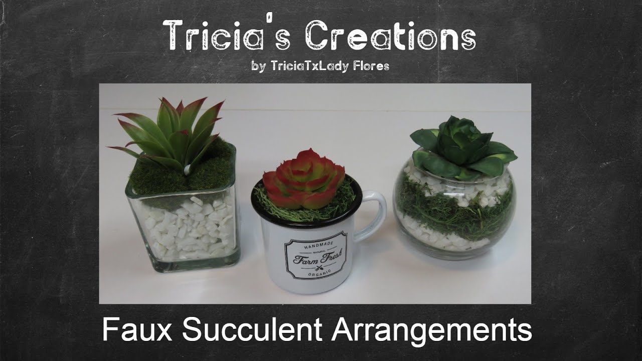 Creating Faux Succulent Arrangements