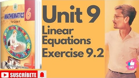 Unit 9 |Linear Equations| Exercise 9.2 |Class 6 Maths |Sindh Textbook Board