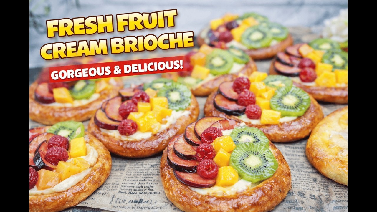 I Tried Making Fruit Cream Brioche at Home… It Turned Out INSANE 🤯