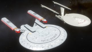 USS Santa Fe v Enterprise Refit Size Comparison