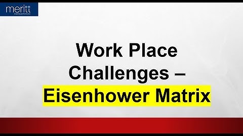 Stop Being Busy. Start Being Productive | Eisenhower Matrix
