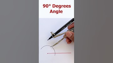 How to construct Angle of 90 degree using compass #shorts
