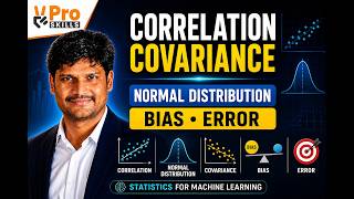 Statistics for Machine Learning | Correlation, Covariance, Bias, Error & Normal Distribution