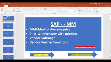 SAP MM- MAP/Physical Inventory/Vendor subrange/Partner functions- All in one class explanation