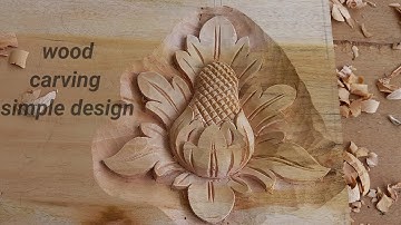 wood carving basic design | wood carving for beginners | flower and leaf | dekuan wood carving.