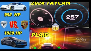 E-commerce Acceleration Battle: Porsche Taycan Turbo S 952 HP vs Tesla Model S Plaid 1020HP DragRace