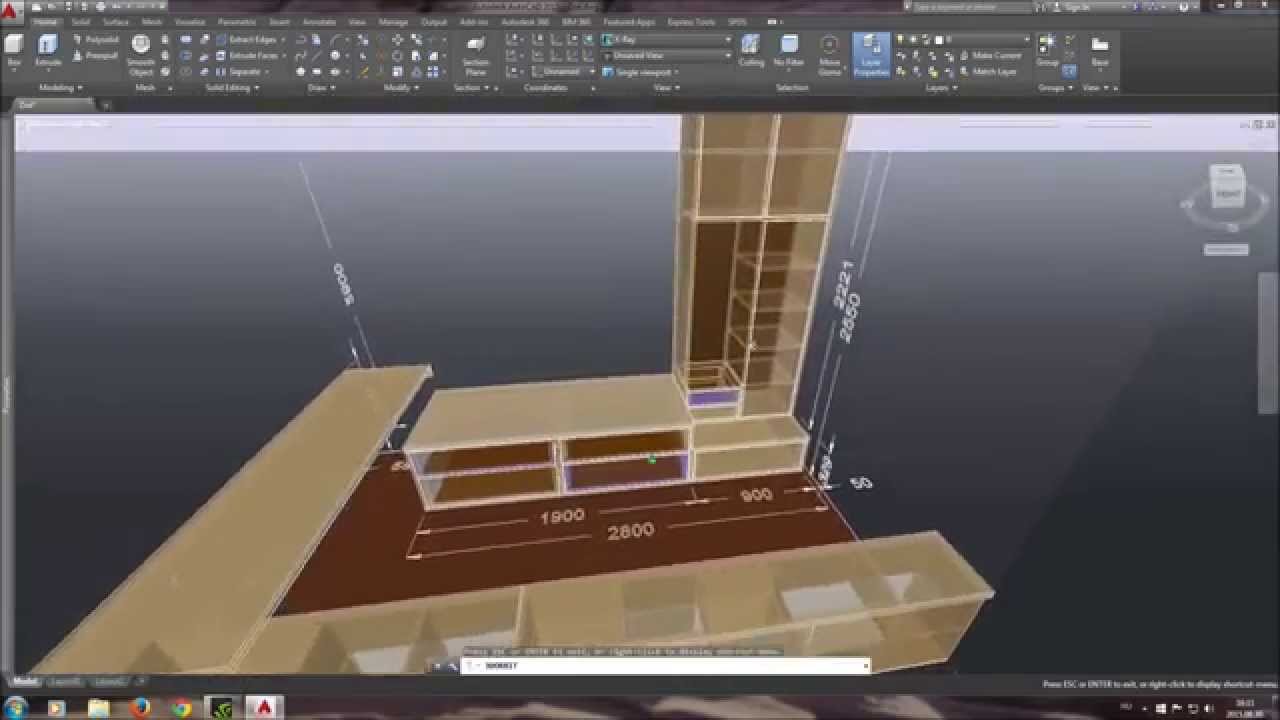 Autocad 3d kisszoba bútor tervezés youtube