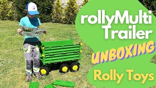 Trailer unboxing | rollyMulti Trailer Rolly Toys | tipper trailer for tractor John Deere