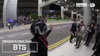 [BTS] BTS arrival in Hong Kong ( MAMA 2016 )