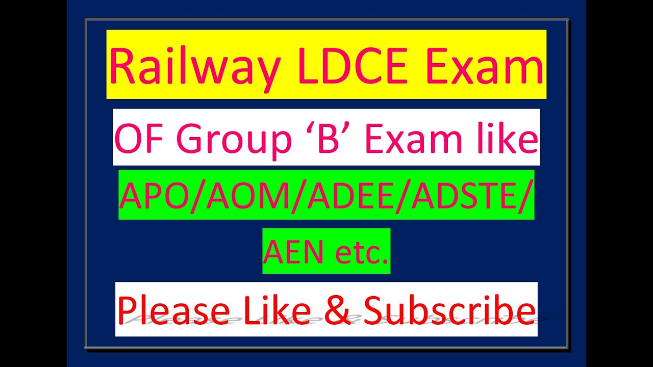 HOW TO PREPARE RAILWAY DEPARTMENTAL EXAM APO/AOM/ADEE/AME/ADSTE. YouTube