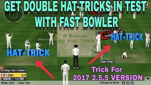 WCC2 Get double hat-tricks with fast bowlers in test, trick   for 2017  version ( English subtitle )