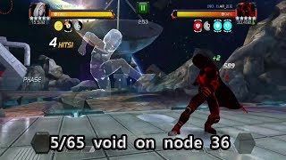 rank 5 void on node 36 AW D69 VS N0.1 (GHOST VS VOID) marvel contest of champion