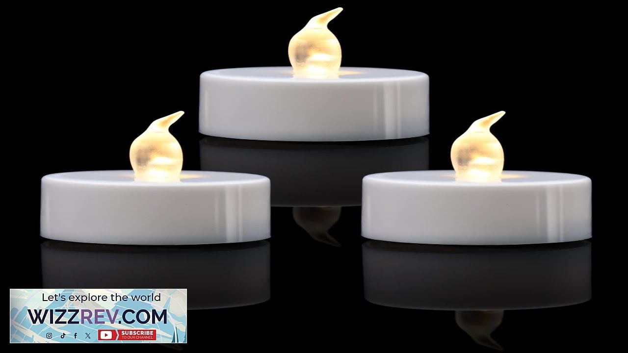 KOABY LED Tea Lights 24 Pack Flickering Flameless Lights Warm White