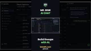 Full How to build a DFS Lineup with AI — Mr. Bink AI Chat Demo #Shorts Guide