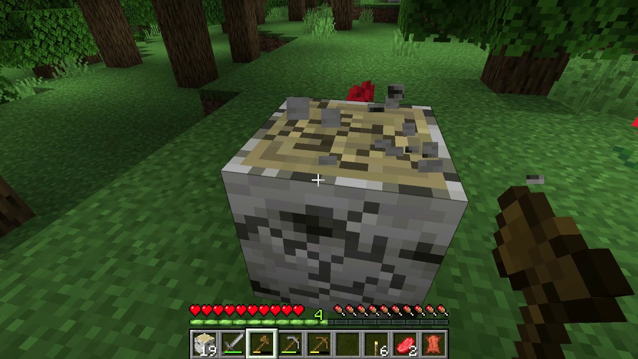 Minecraft grabbing resources and making a home YouTube