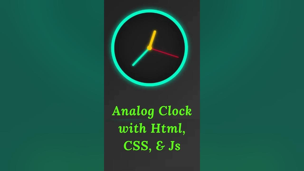 ⏰ Create an Analog Clock Using HTML, CSS & JavaScript | Step-by-Step ...
