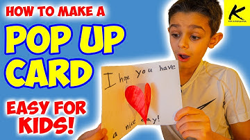 How to MAKE a POP UP CARD!! - (Easy for Kids!)