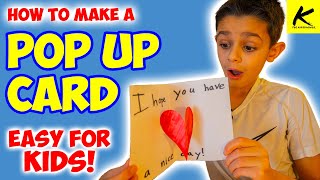 How to MAKE a POP UP CARD!!  (Easy for Kids!)