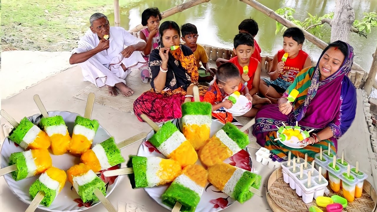 এইরকম আইসক্রিম বানানো খুবই সহজ ছোট থেকে বড় সবার খুব পছন্দের|| colourful icecream recipe