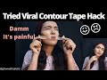 How to contour cheeks  cheeks contour tape hack  sakshi gupta glowwithsakshi