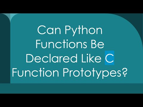 Can Python Functions Be Declared Like C Function Prototypes?