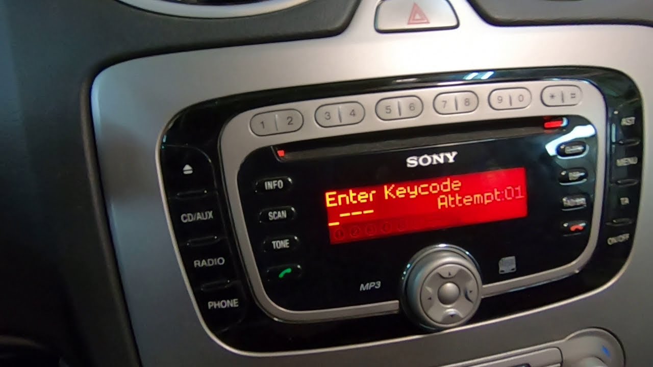 Разблокировка магнитолы Sony на Ford Focus - YouTube