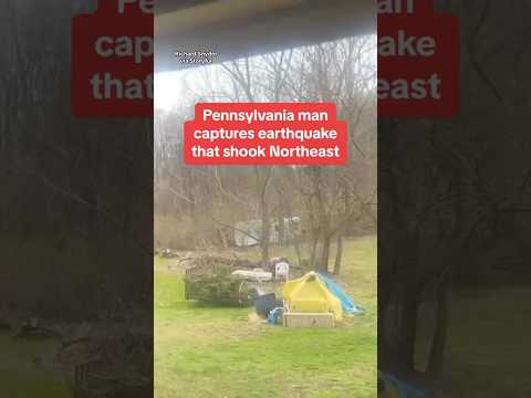 Pennsylvania man captures earthquake that shook Northeast #shorts