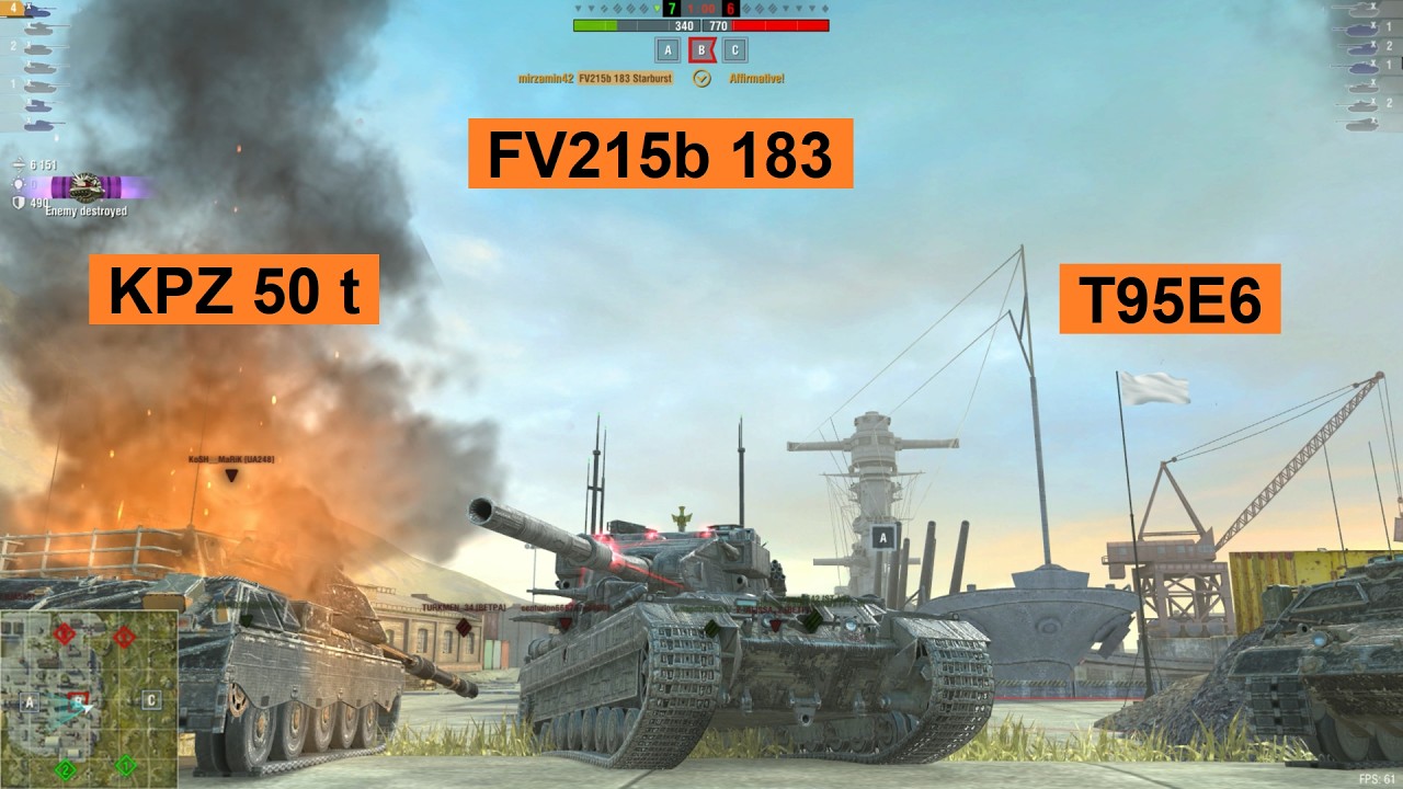 T95E6 || KPZ 50 t  || FV215b 183   #wotblitz  #t95e6  #kpz50t