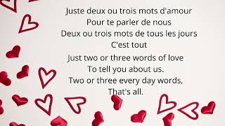 Video thumbnail of "La Déclaration D'Amour by France Gall English Lyrics French Paroles ("Declaration of Love")"