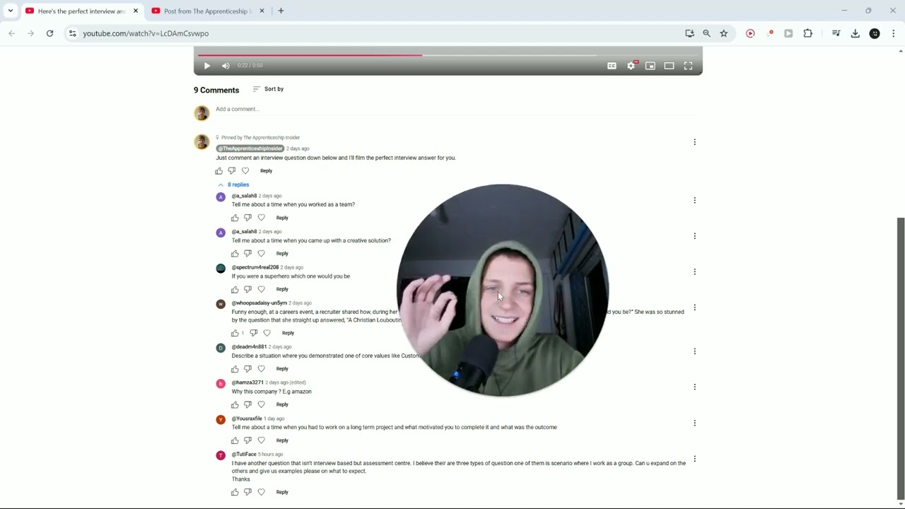 59mins of answering interview questions