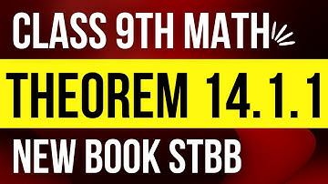 Theorem 14.1.1 | Class 9th Math New Book | Theorem about Area | Sindh Board