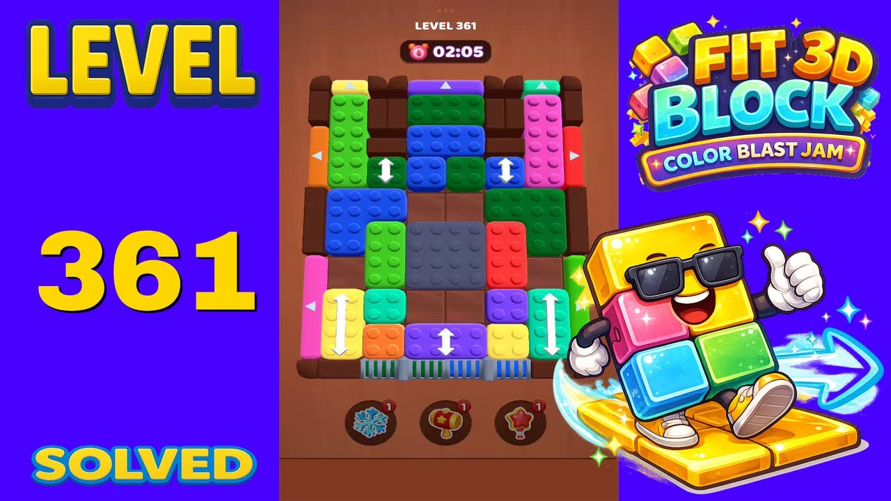 361 R Block Fit Block 3D – Level 361 | Walkthrough Fast & Clean Solution - YouTube